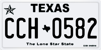 TX license plate CCH0582