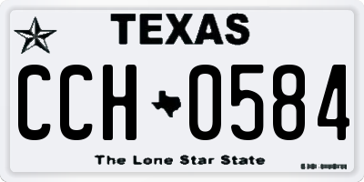 TX license plate CCH0584