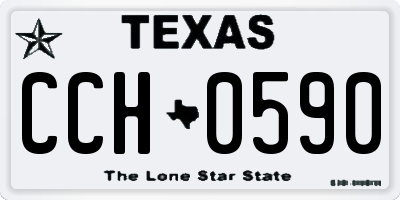 TX license plate CCH0590