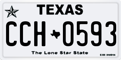 TX license plate CCH0593