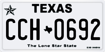 TX license plate CCH0692