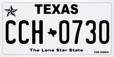 TX license plate CCH0730