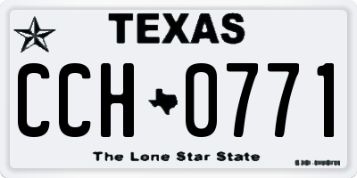 TX license plate CCH0771