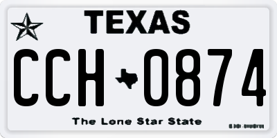 TX license plate CCH0874