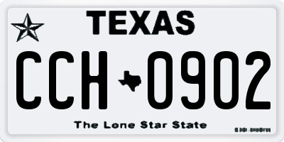 TX license plate CCH0902