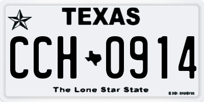 TX license plate CCH0914