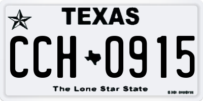 TX license plate CCH0915