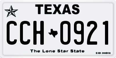 TX license plate CCH0921