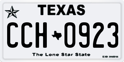 TX license plate CCH0923