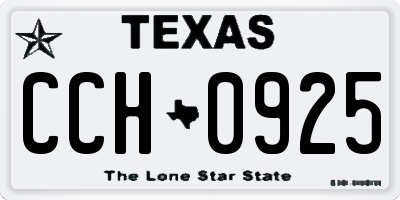 TX license plate CCH0925