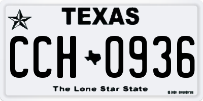 TX license plate CCH0936
