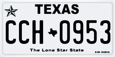 TX license plate CCH0953