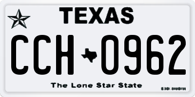 TX license plate CCH0962