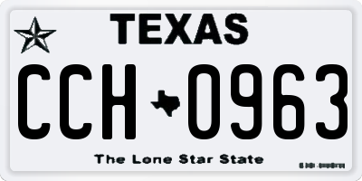 TX license plate CCH0963