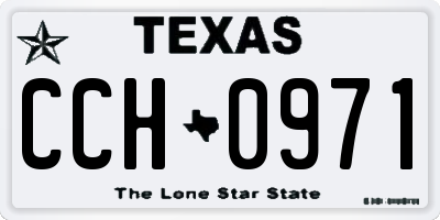 TX license plate CCH0971