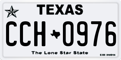 TX license plate CCH0976