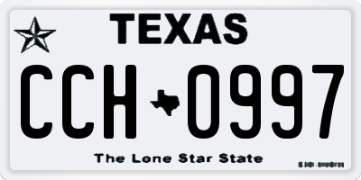 TX license plate CCH0997