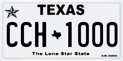 TX license plate CCH1000