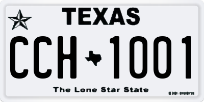 TX license plate CCH1001