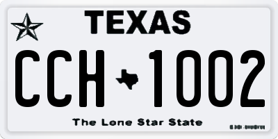 TX license plate CCH1002