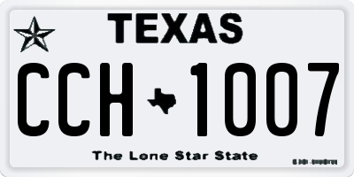 TX license plate CCH1007