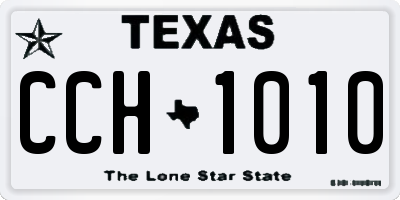 TX license plate CCH1010