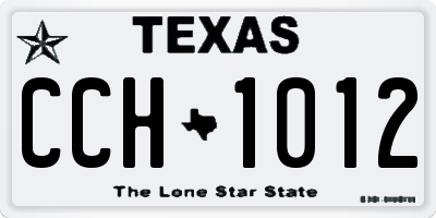 TX license plate CCH1012