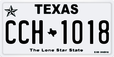 TX license plate CCH1018
