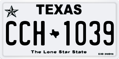 TX license plate CCH1039