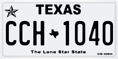 TX license plate CCH1040