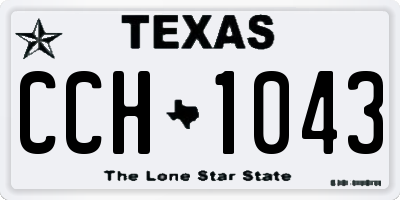 TX license plate CCH1043