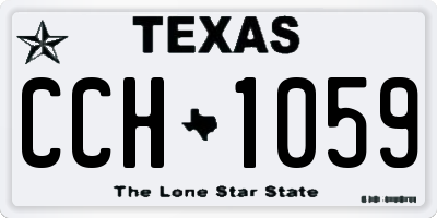 TX license plate CCH1059