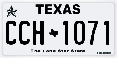 TX license plate CCH1071