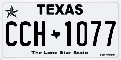 TX license plate CCH1077