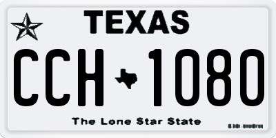 TX license plate CCH1080