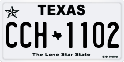 TX license plate CCH1102