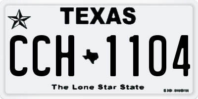 TX license plate CCH1104