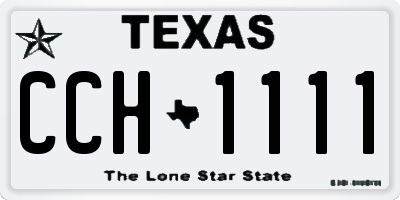 TX license plate CCH1111