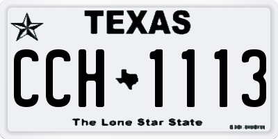TX license plate CCH1113