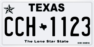 TX license plate CCH1123