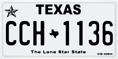 TX license plate CCH1136
