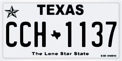 TX license plate CCH1137
