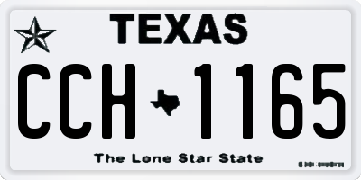 TX license plate CCH1165