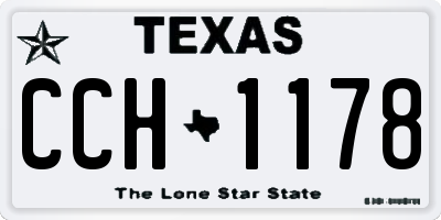 TX license plate CCH1178