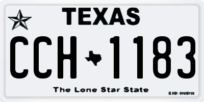 TX license plate CCH1183