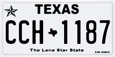 TX license plate CCH1187