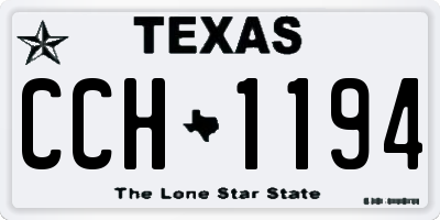 TX license plate CCH1194