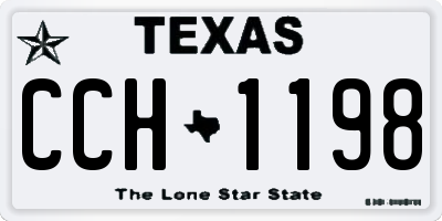 TX license plate CCH1198