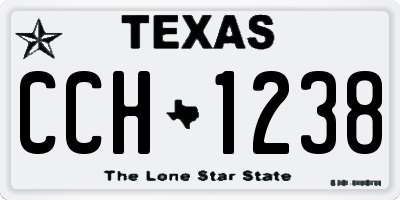 TX license plate CCH1238