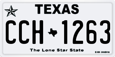 TX license plate CCH1263